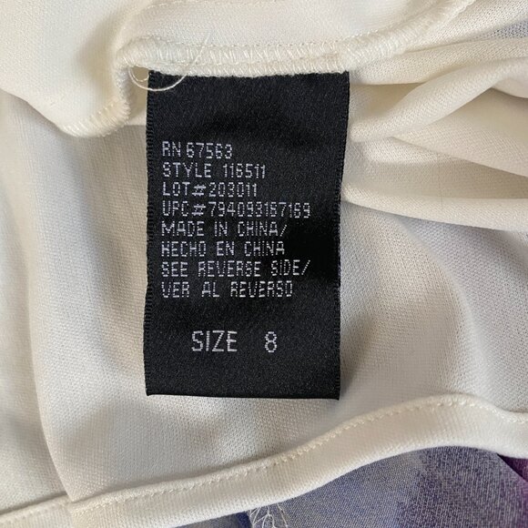 S.L. Fashions 8 multicolored sheer fully lined maxi dress padded embellished - Picture 16 of 16